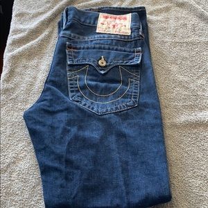 True Religion distressed Joey 34 X 34 blue jeans
